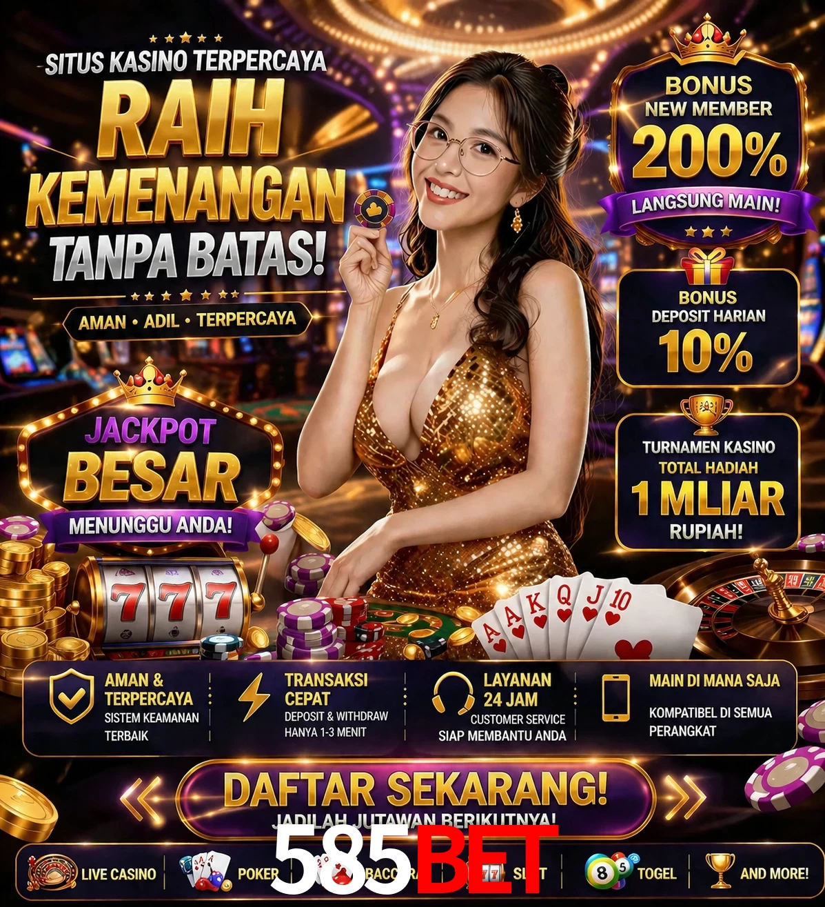 Roleta e blackjack 585Bet
